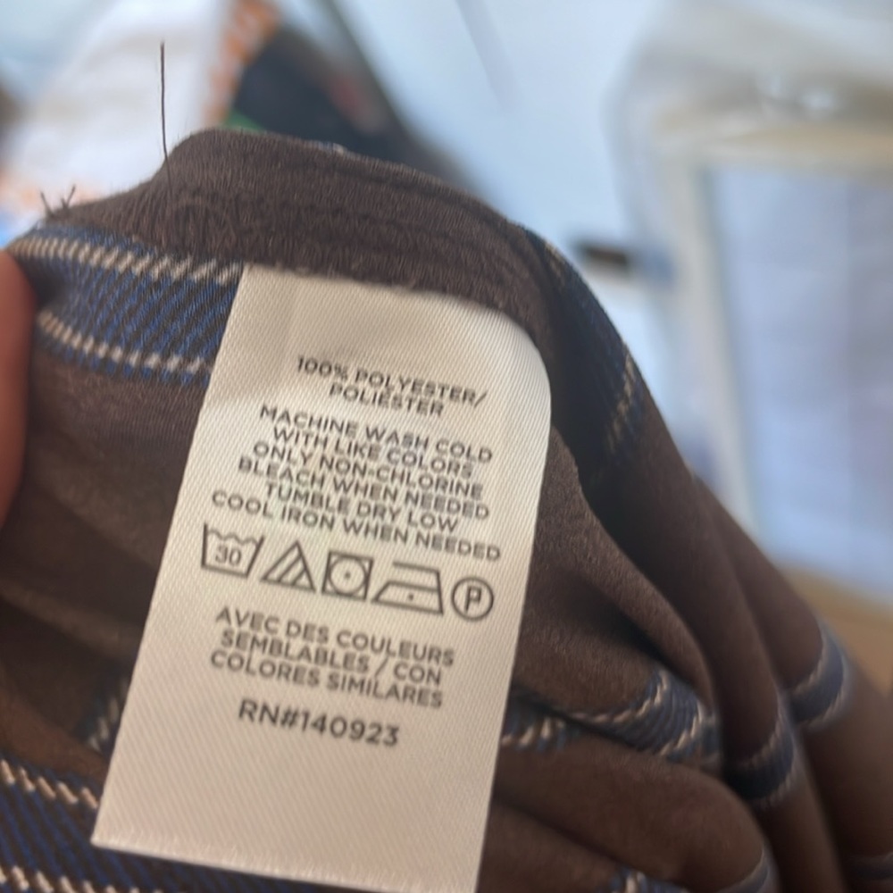 Perfect for fall. Gorgeous brown/navy striped blouse. Brand new with tags. - Picture 5 of 7